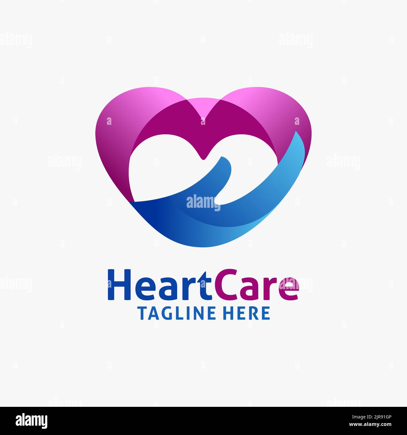 Heart care logo design Stock Vector Image & Art - Alamy