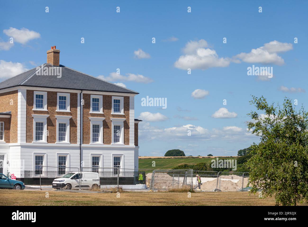 Housing in Poundbury, Dorchester, Dorset, England Stock Photo Alamy
