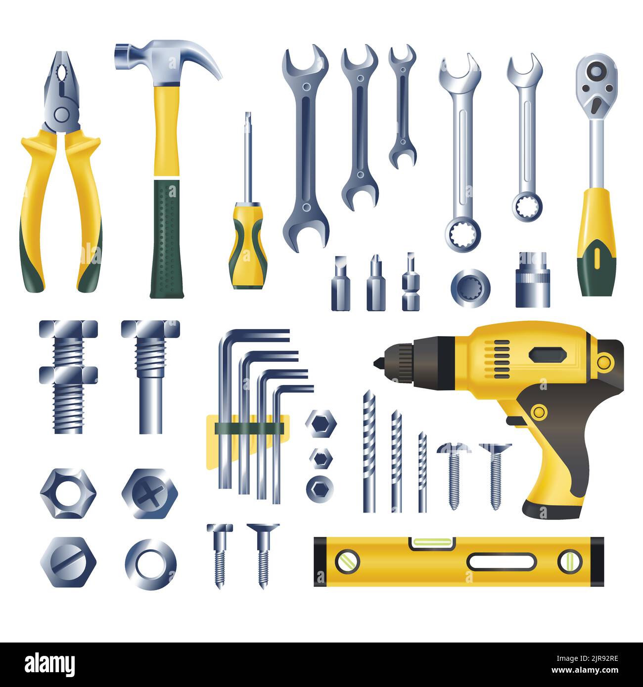 Tools and instruments for repairing and fixing Stock Vector Image & Art
