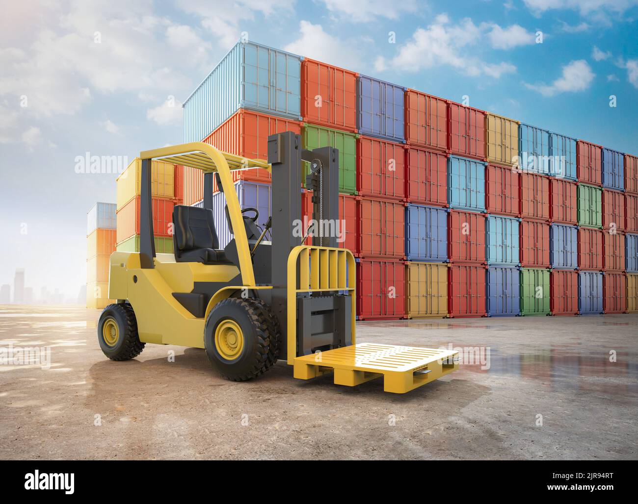 Heaps Container Service 3d rendering heap truck hi-res stock photography and images - Alamy