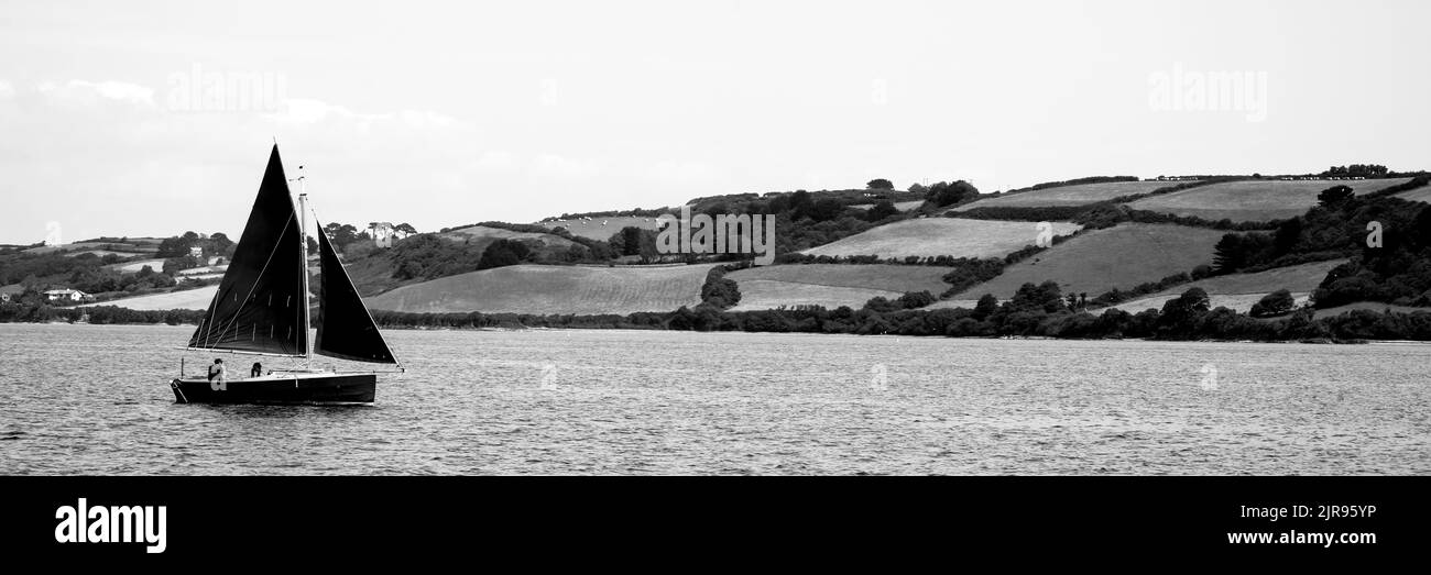 Sailing at Falmouth, Cornwall UK Stock Photo Alamy
