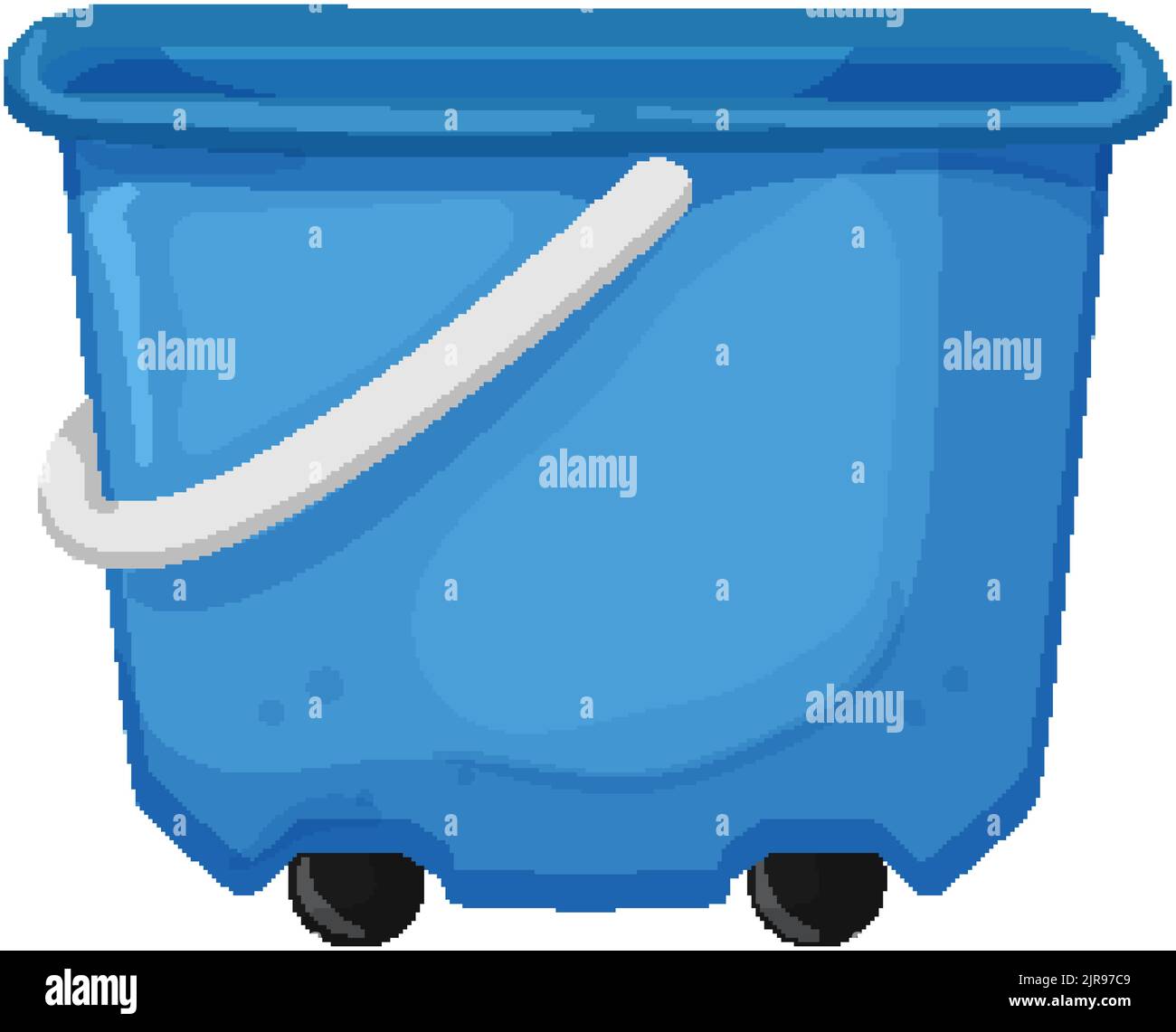 empty plastic bucket container cartoon vector illustration Stock Vector ...