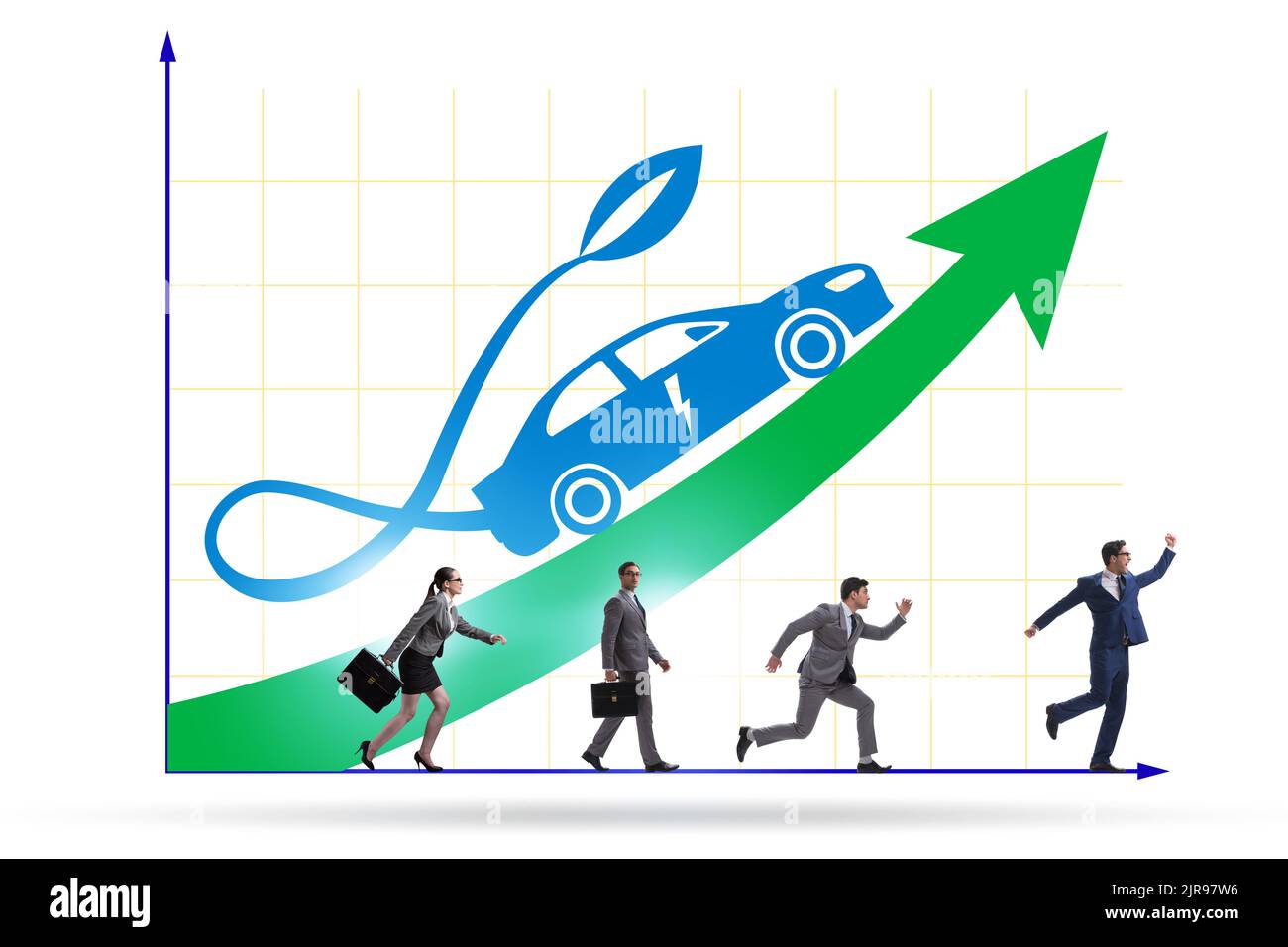 Growth of the electric car usage concept Stock Photo Alamy
