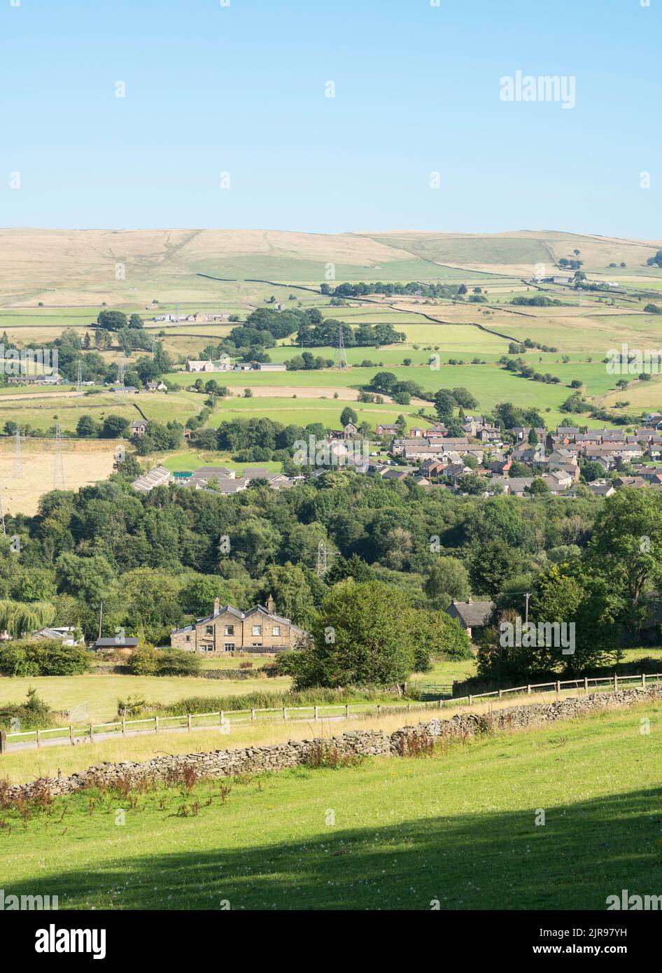 Countryside on the outskirts of New Mills, Derbyshire, England, UK Stock Photo