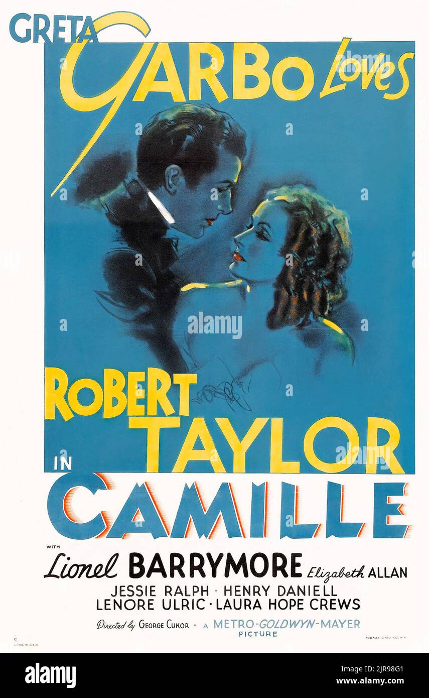 Camille (MGM, 1937). Vintage film poster Style C. Greta Garbo and