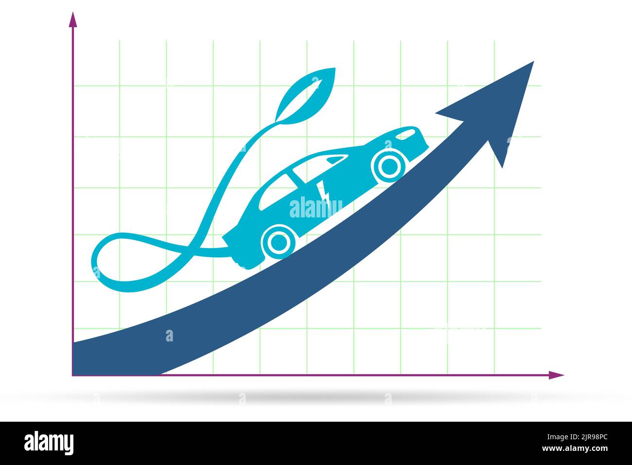 Growth of the electric car usage concept Stock Photo Alamy