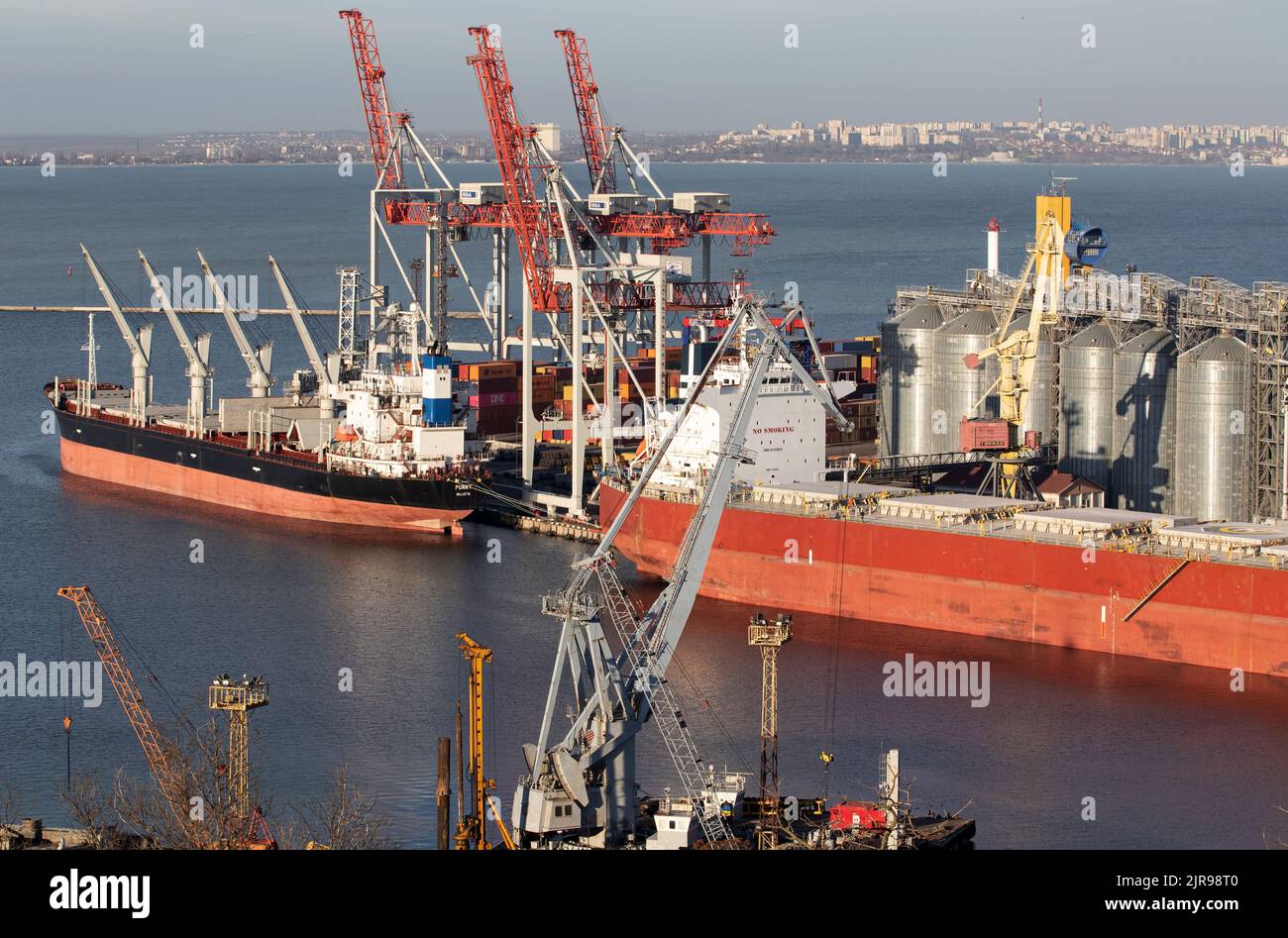 ODESSA, UKRAINENOVEMBER 27, 2021 Odessa commercial sea port in