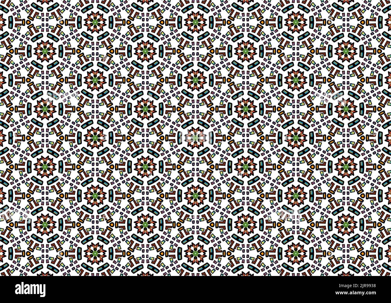 The pattern geometry shapes in mosaic style Stock Photo