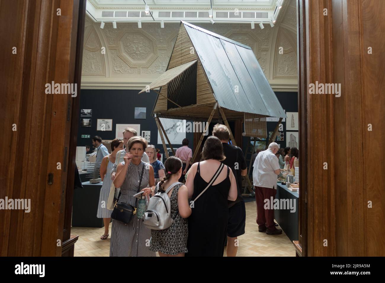 A view of the work of art Tiny House by artist Marina Tabassum, exposed at the Summer Exibition 2022 in London at the Royal Academy of Arts Stock Photo