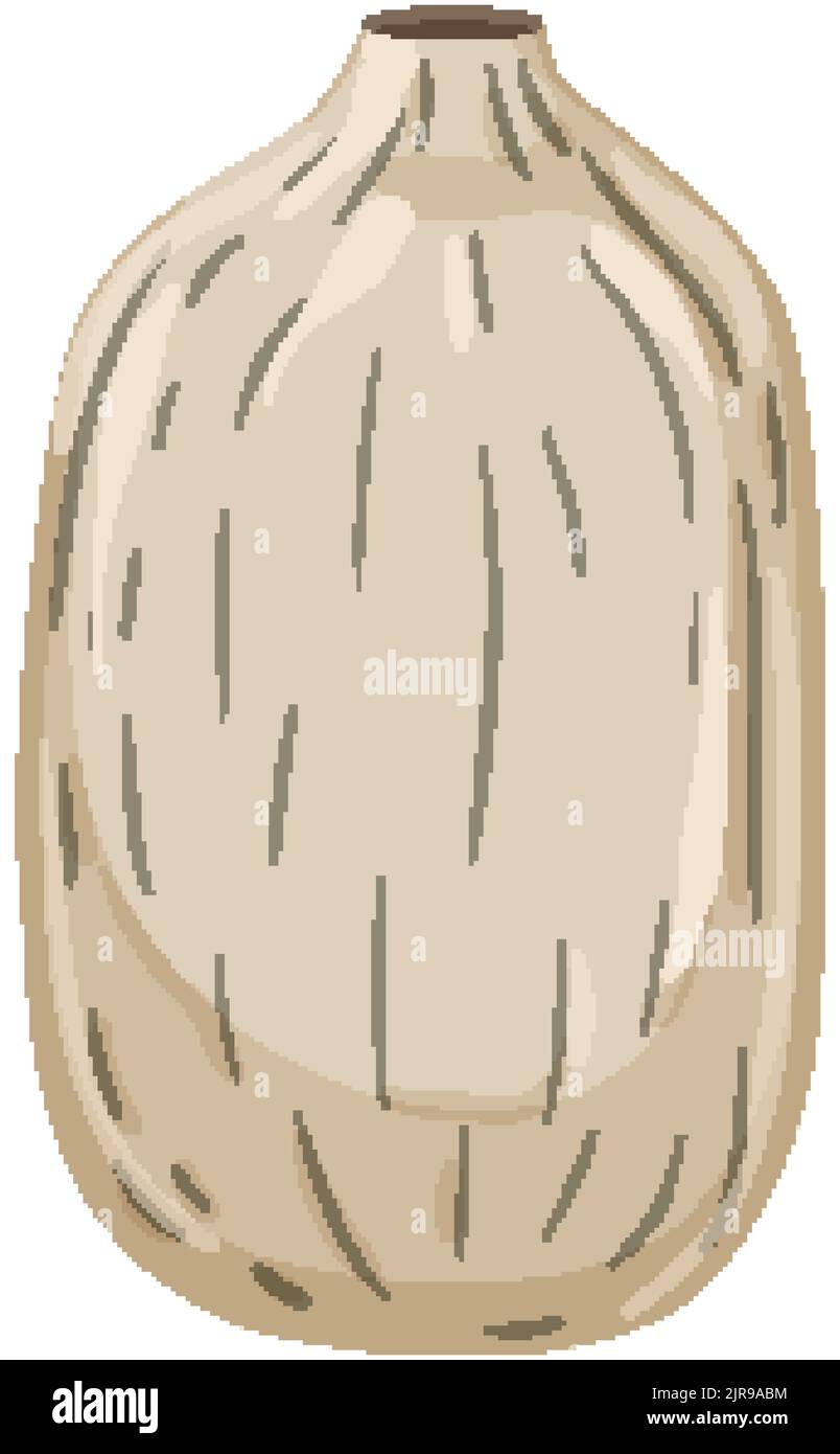 table vase flower ceramic cartoon vector illustration Stock Vector