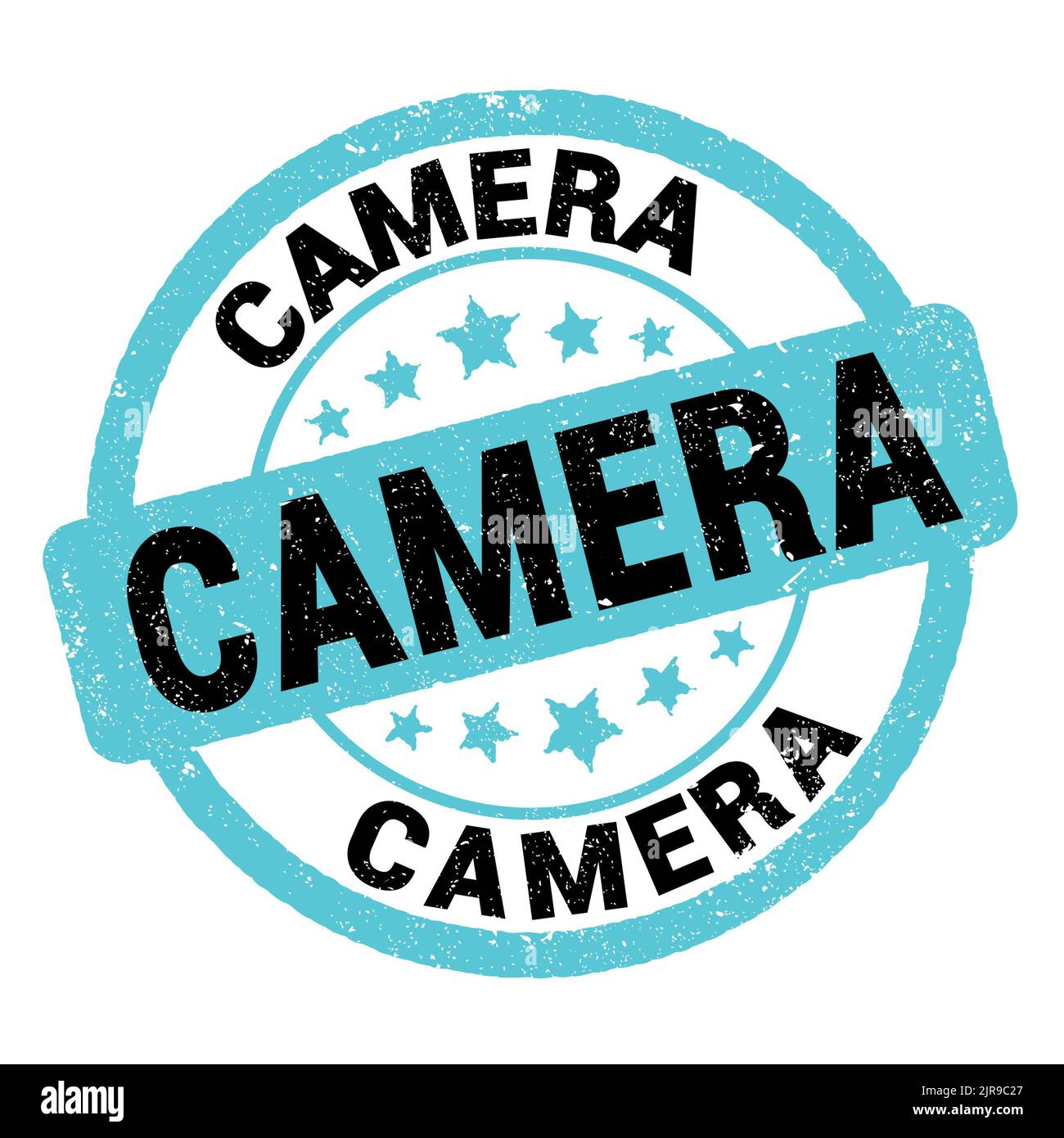 CAMERA text written on blue-black grungy stamp sign Stock Photo - Alamy