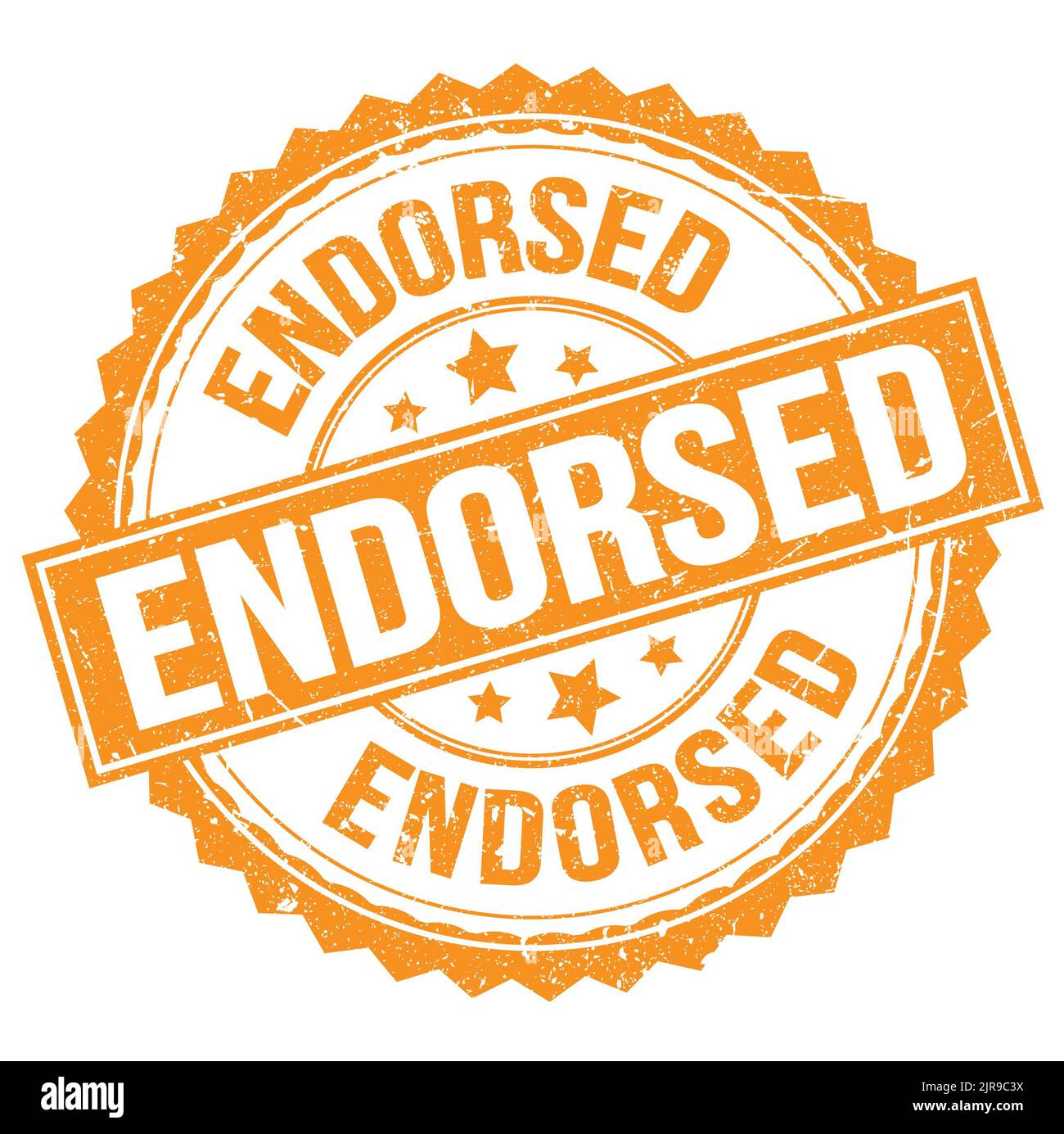 Endorsed stamp sign round hi-res stock photography and images - Alamy