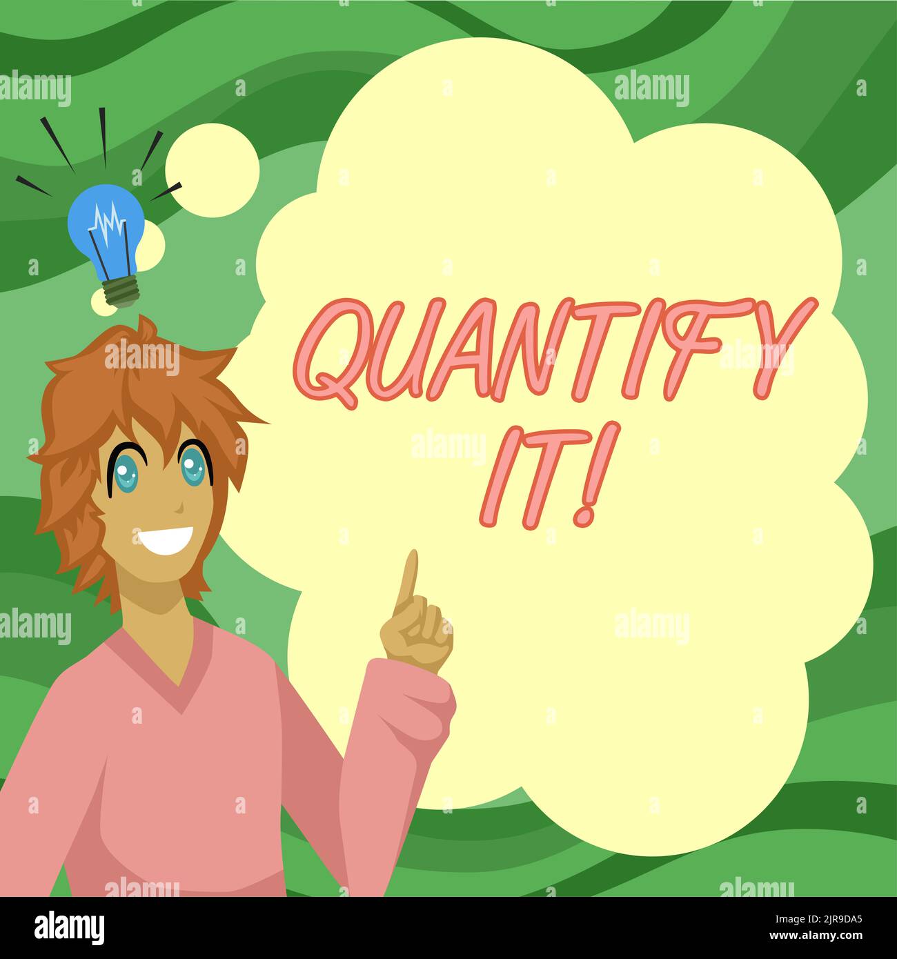 Handwriting text Quantify It. Concept meaning Measure the size or ...