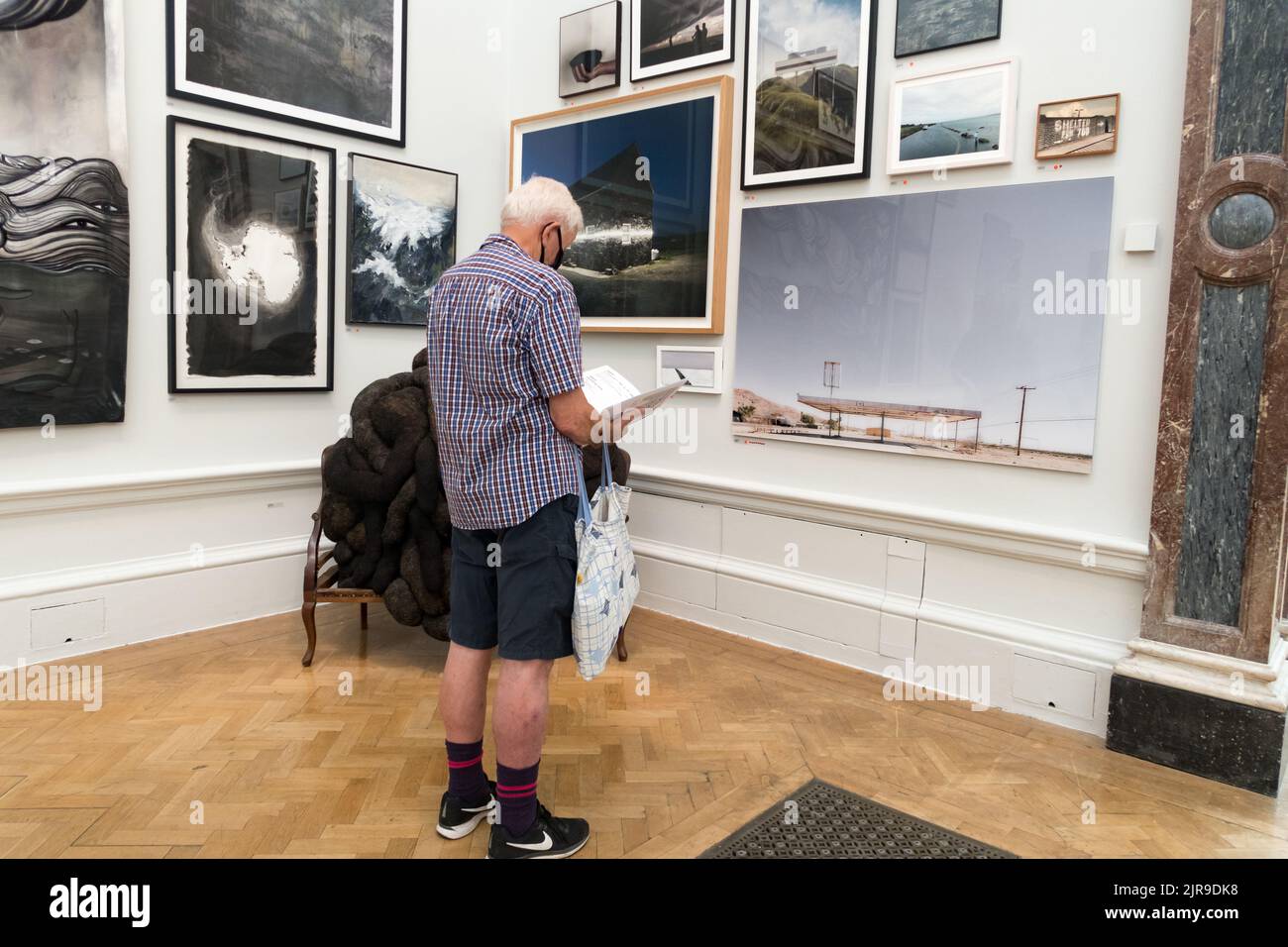 A general view of the 2022 Summer Exhibition at London’s Royal Academy of Arts. Stock Photo