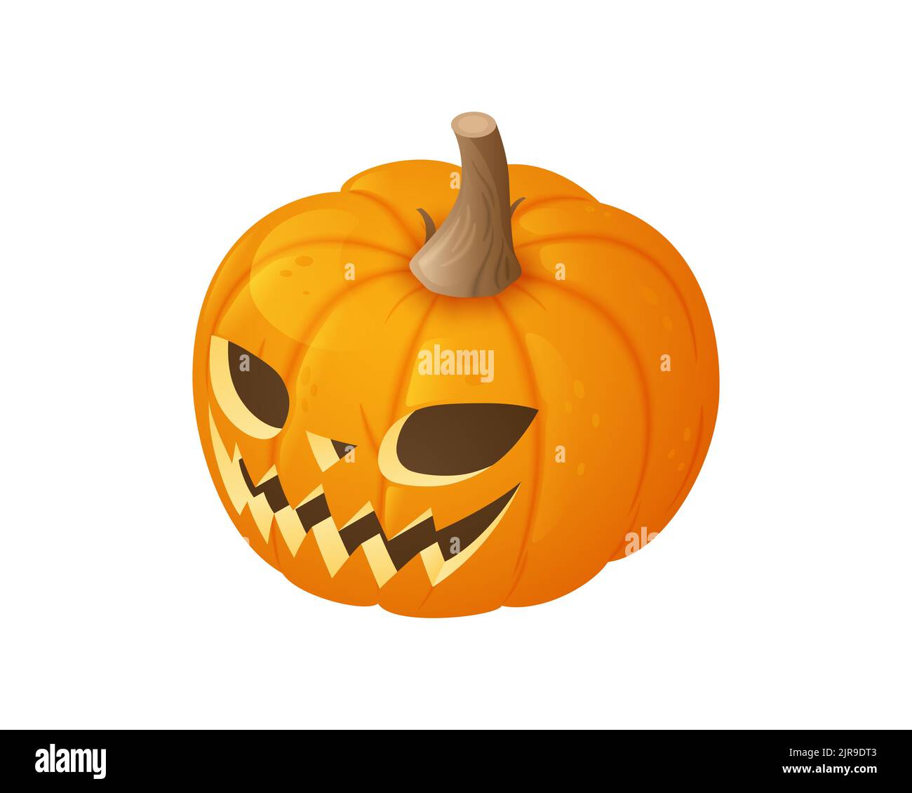 Isometric Halloween pumpkin isolated just on a white background. Vector ...