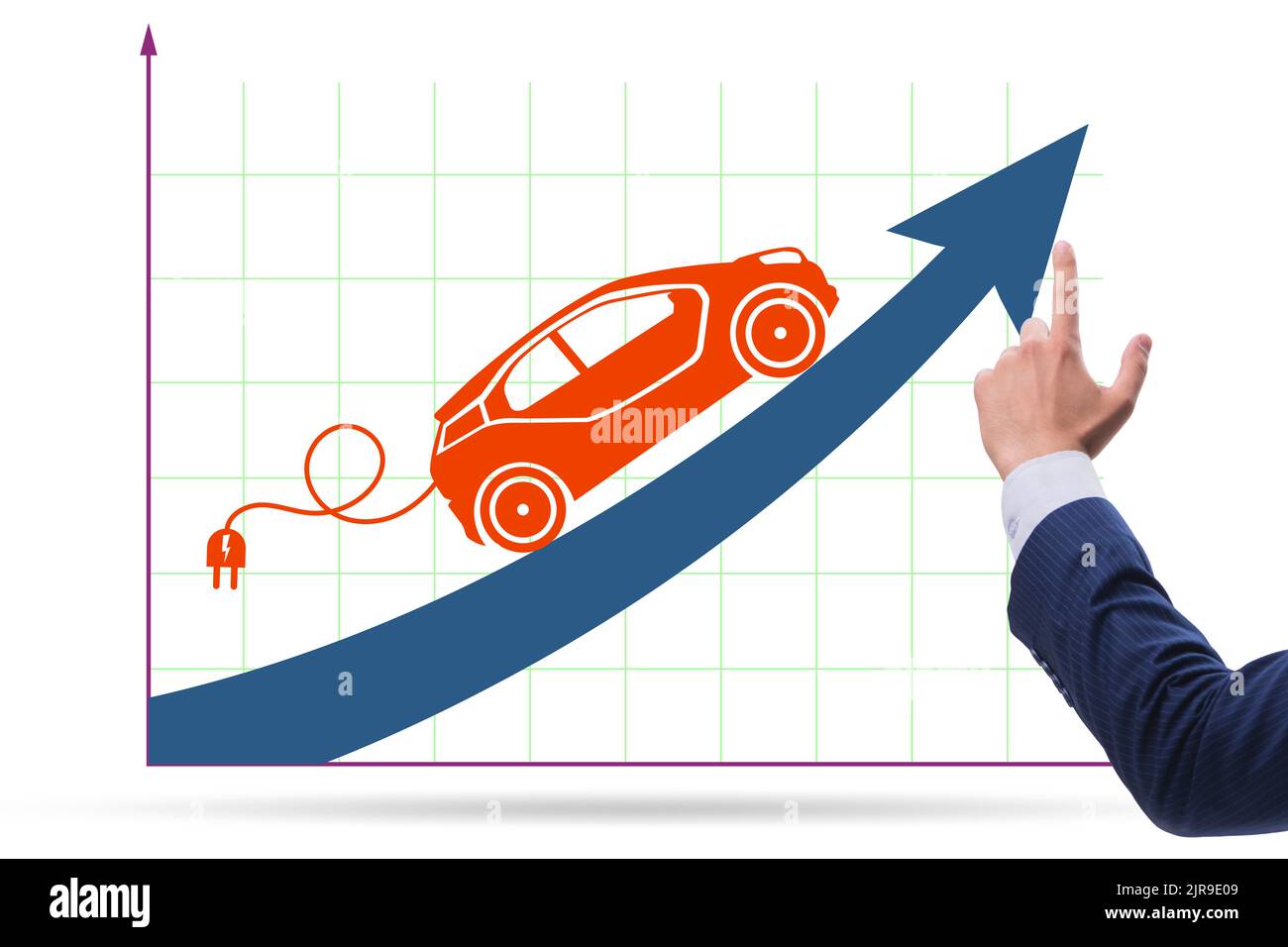 Growth of the electric car usage concept Stock Photo Alamy