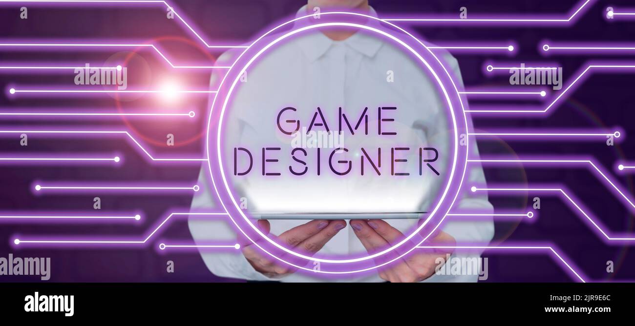 Hand writing sign Game Designer. Business showcase Campaigner Pixel ...
