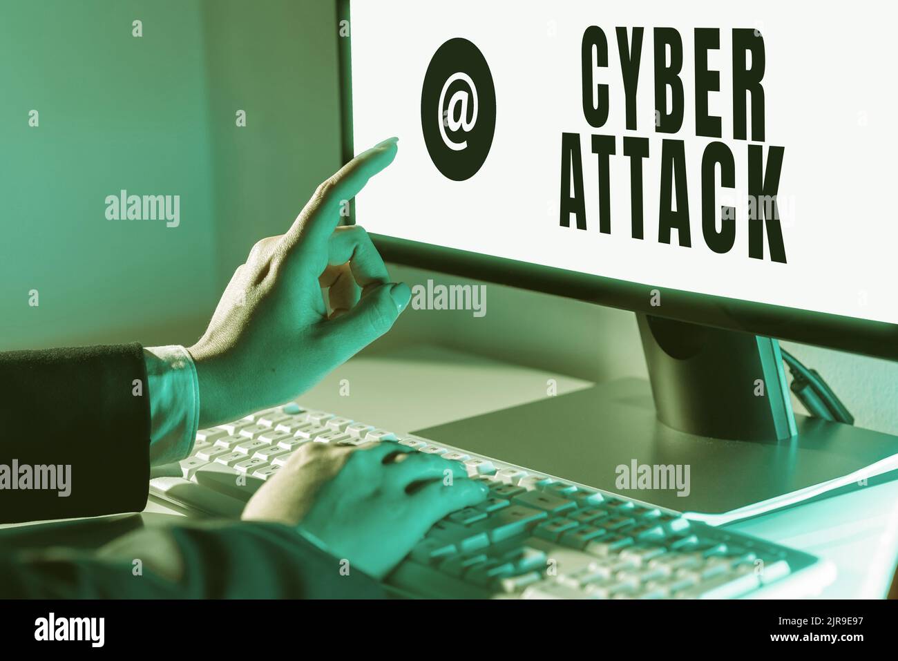 Hacker typing on futuristic computer hi-res stock photography and ...
