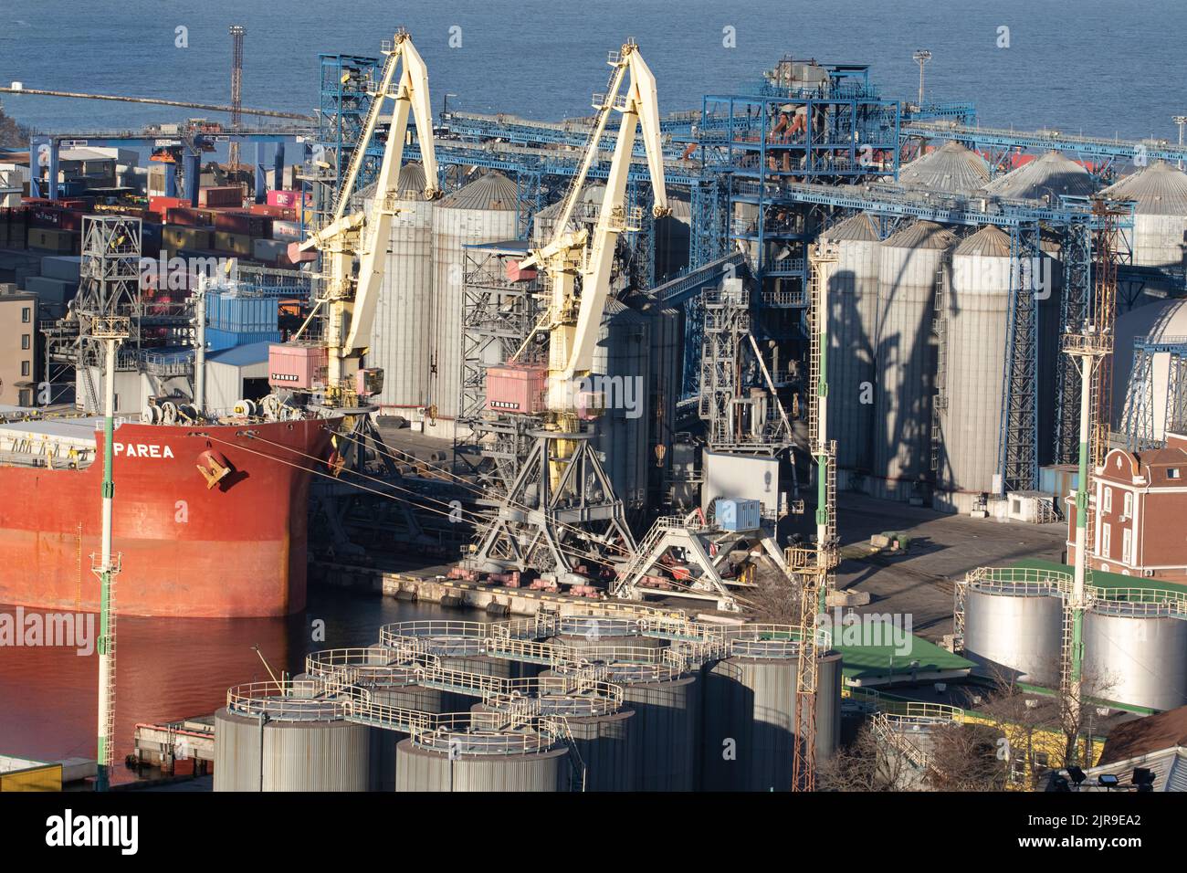 ODESSA, UKRAINENOVEMBER 27, 2021 Odessa commercial sea port in