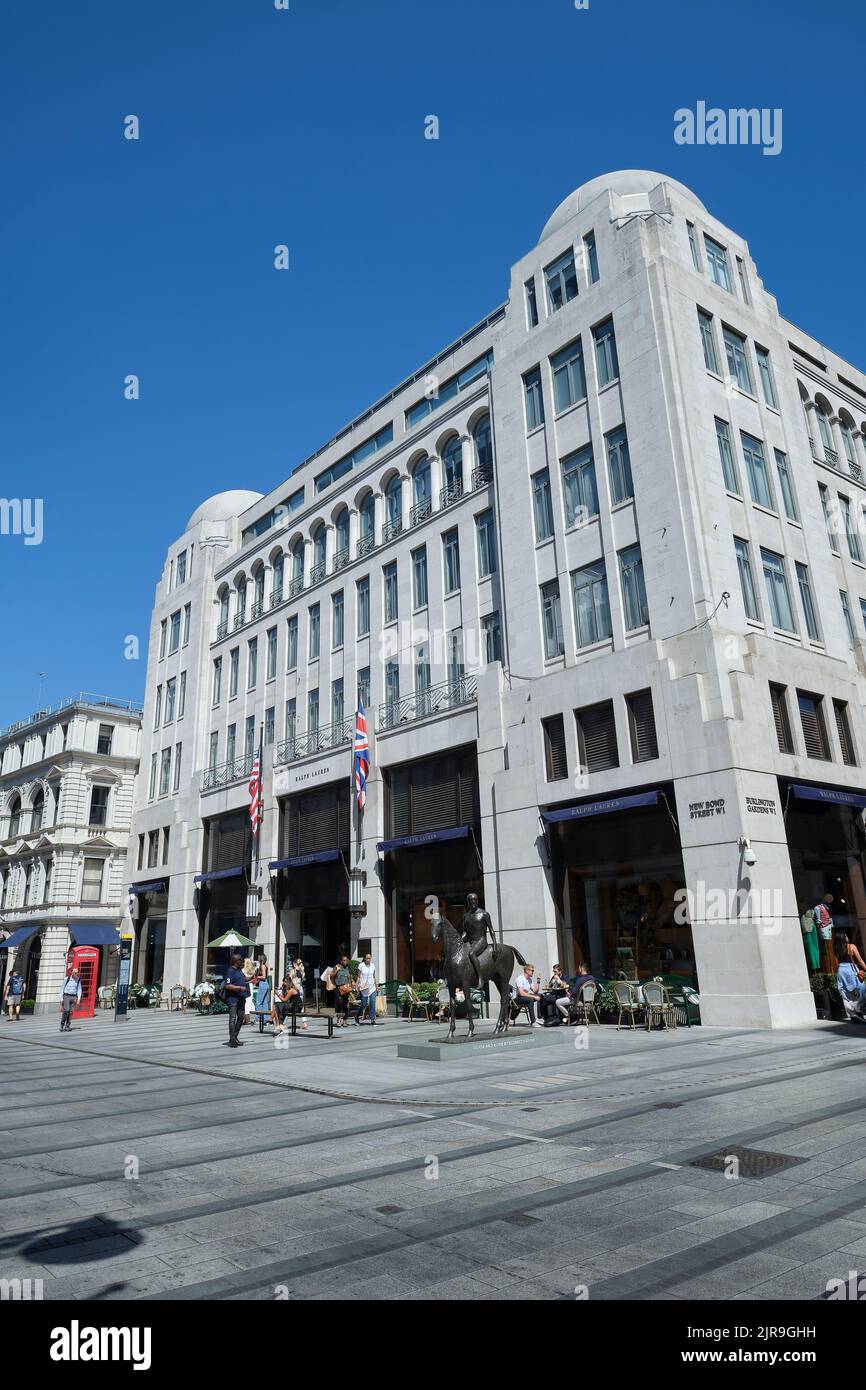 Large Ralph Lauren store in New Bond Street central London in summer Stock Photo