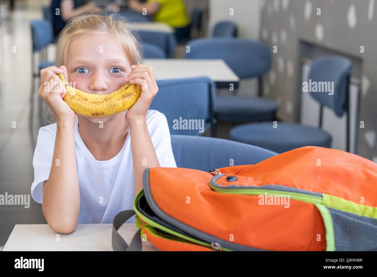 Photo inspiration: Fresh Look at Portrait Of A Beautiful Little Girl With A Banana Smile