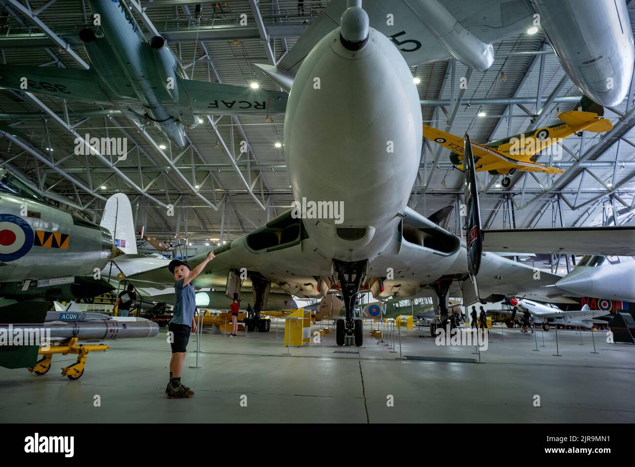 Duxford IWM Imperial War Museum Cambridgeshire England 4 Auguist 2022 Vulcan XJ824, Avro Vulcan B2 strategic Nuclear weapon bomber from the mid 1950’s Stock Photo