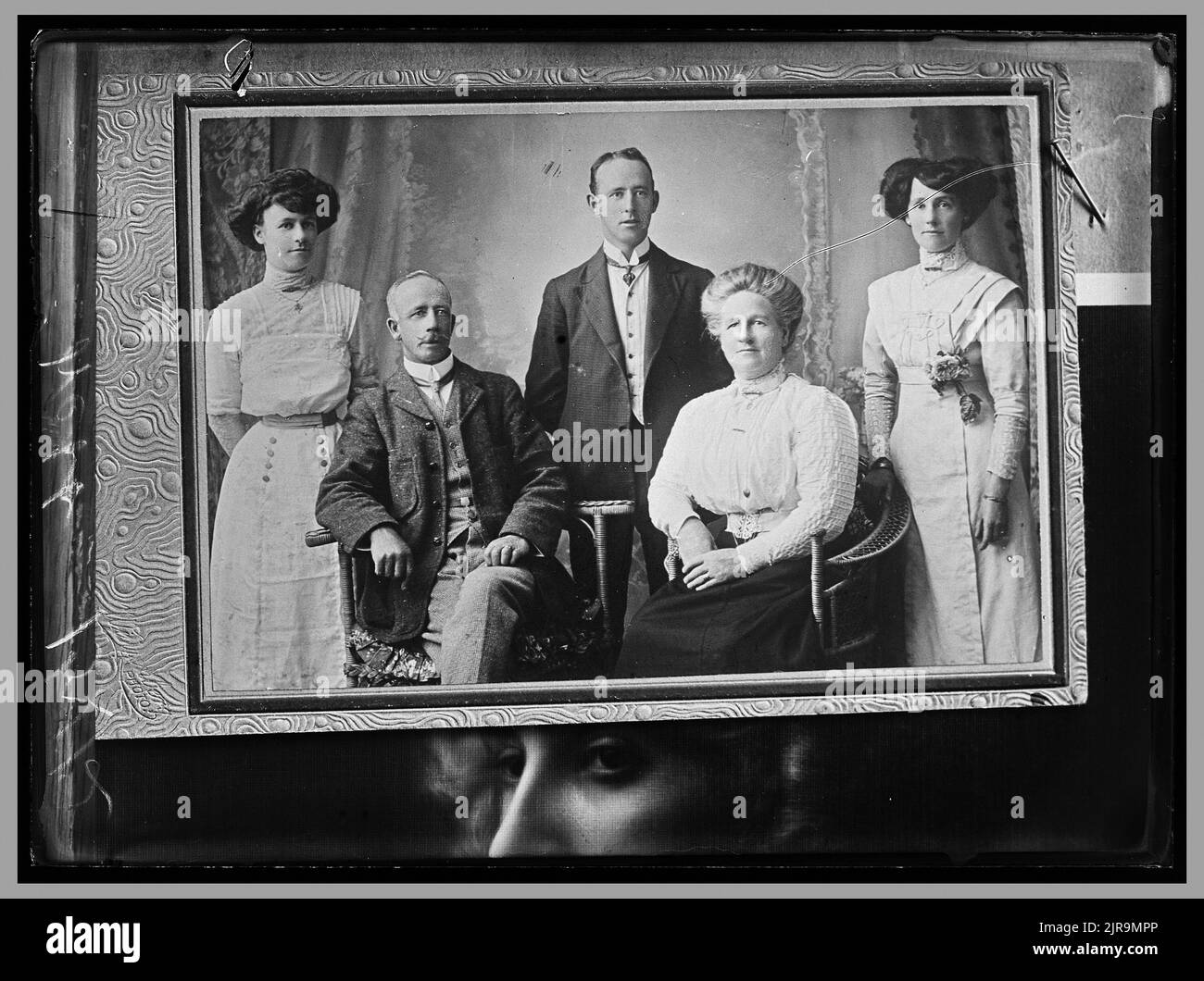Copy of a portrait of a family group, inscribed Webb 15 x 12, circa