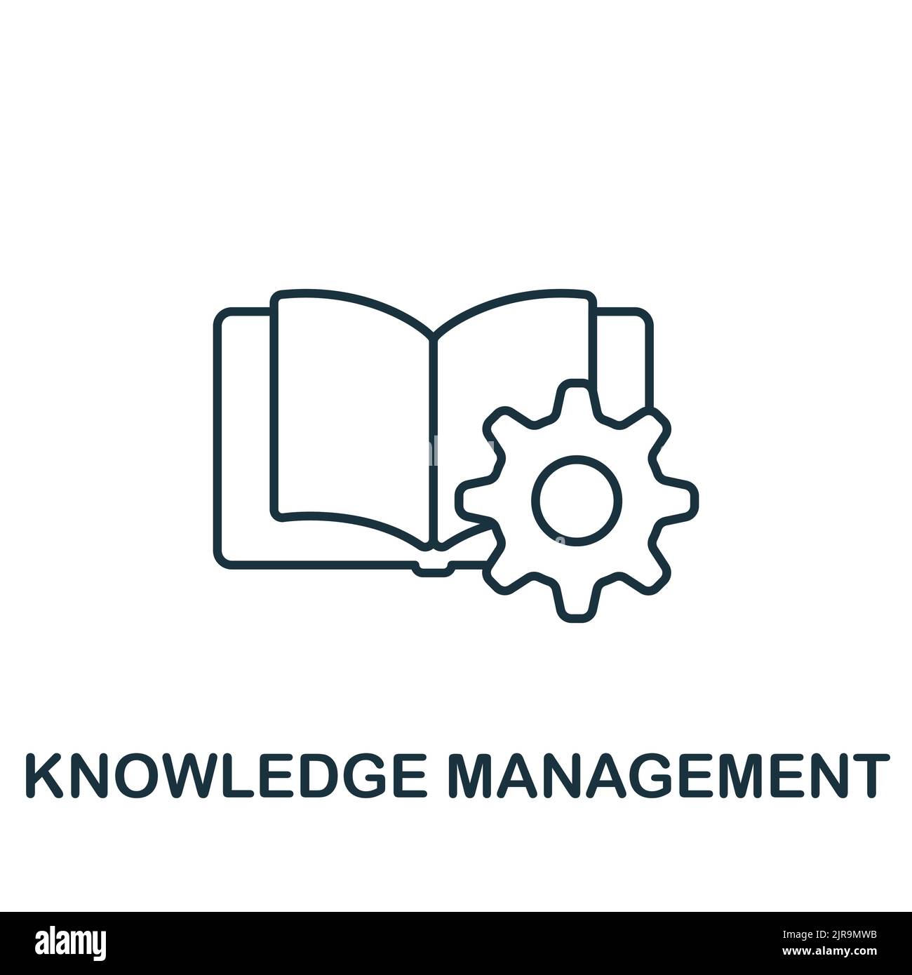 Knowledge Management icon. Line simple icon for templates, web design