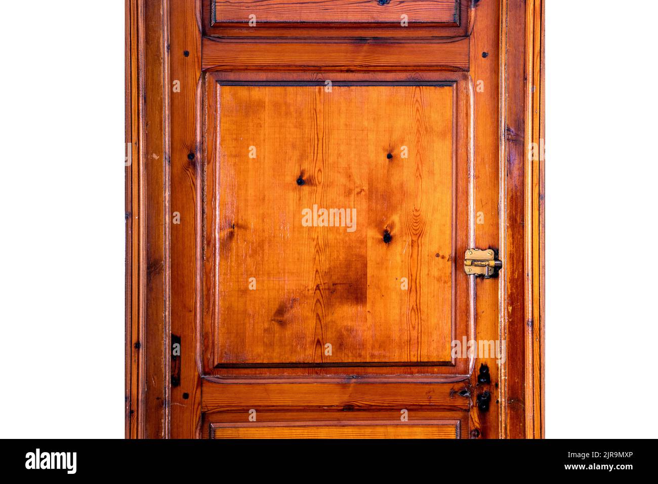 Antique wooden door without handle of an arabesque palace Stock Photo
