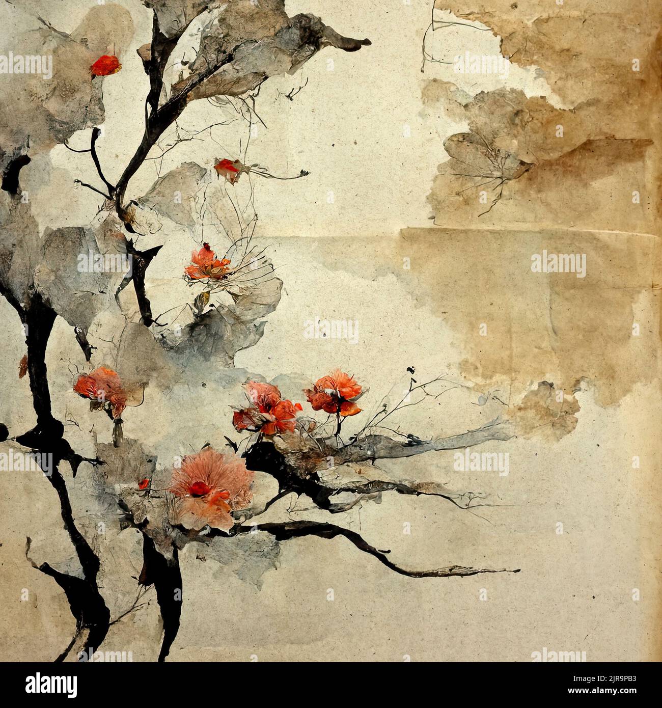 Chinese brush painting nature hi-res stock photography and images - Alamy