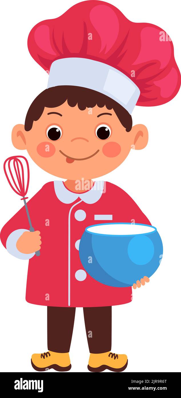 https://c8.alamy.com/comp/2JR9R6T/kid-cook-with-whisk-and-dough-bowl-cartoon-boy-2JR9R6T.jpg