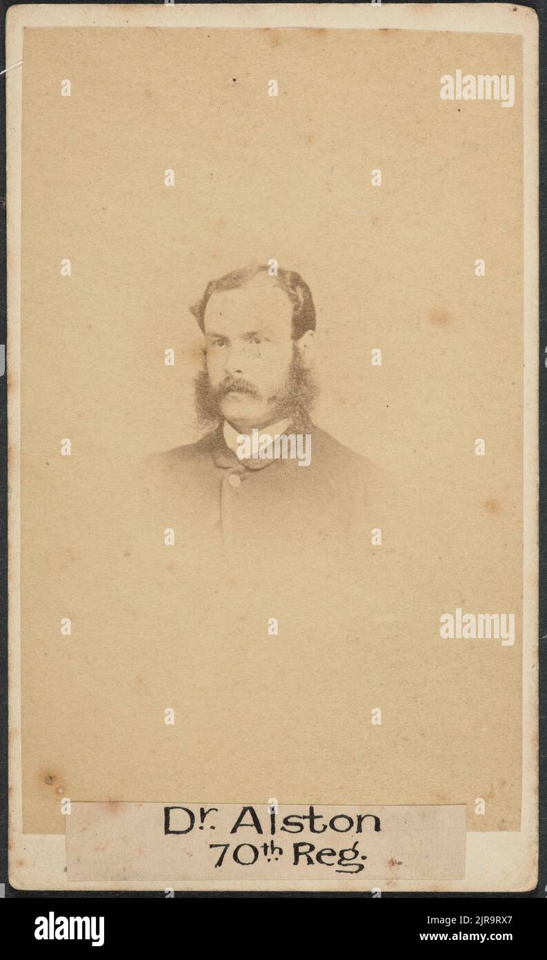 Dr. Alston, 70th reg, circa 1860, Auckland, by Hartley Webster. Stock Photo