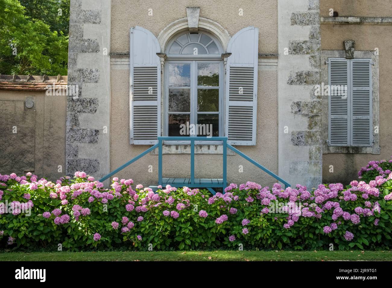 Nohant-Vic (central France): House of George Sand. The property is registered as a National Historic Landmark (French “Monument historique”) and the h Stock Photo
