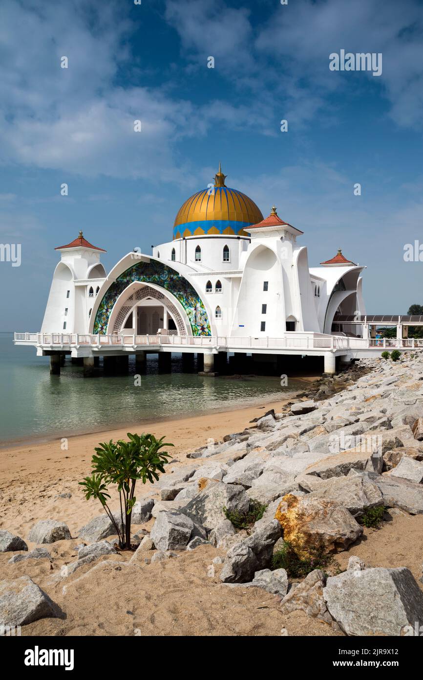 Melaka Straits Mosque at Malacca Island, Malacca City, Malacca ...