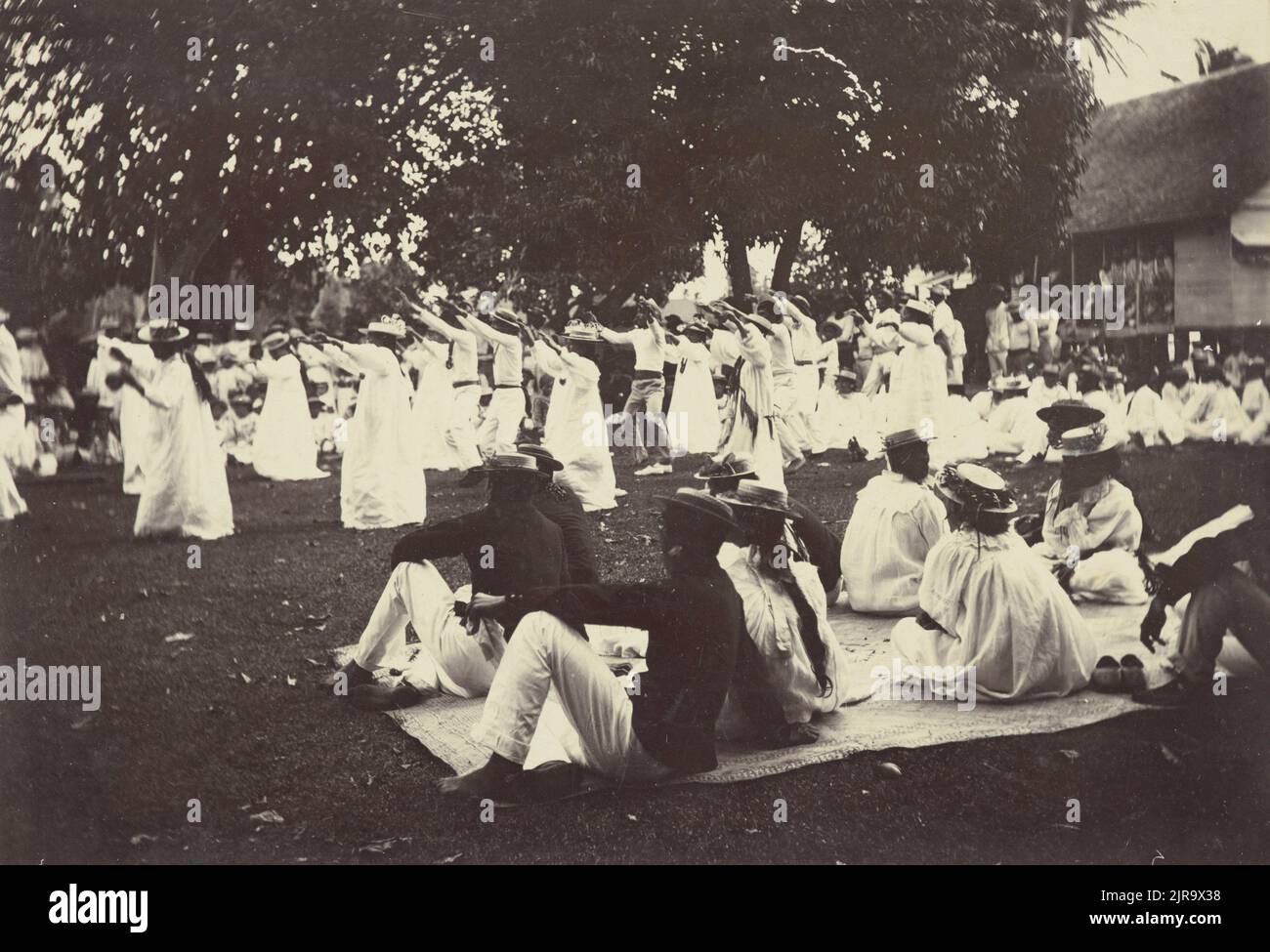 Native Rarotonga Native dance - Rarotonga. From the album: Cook Islands, circa 1896 ...