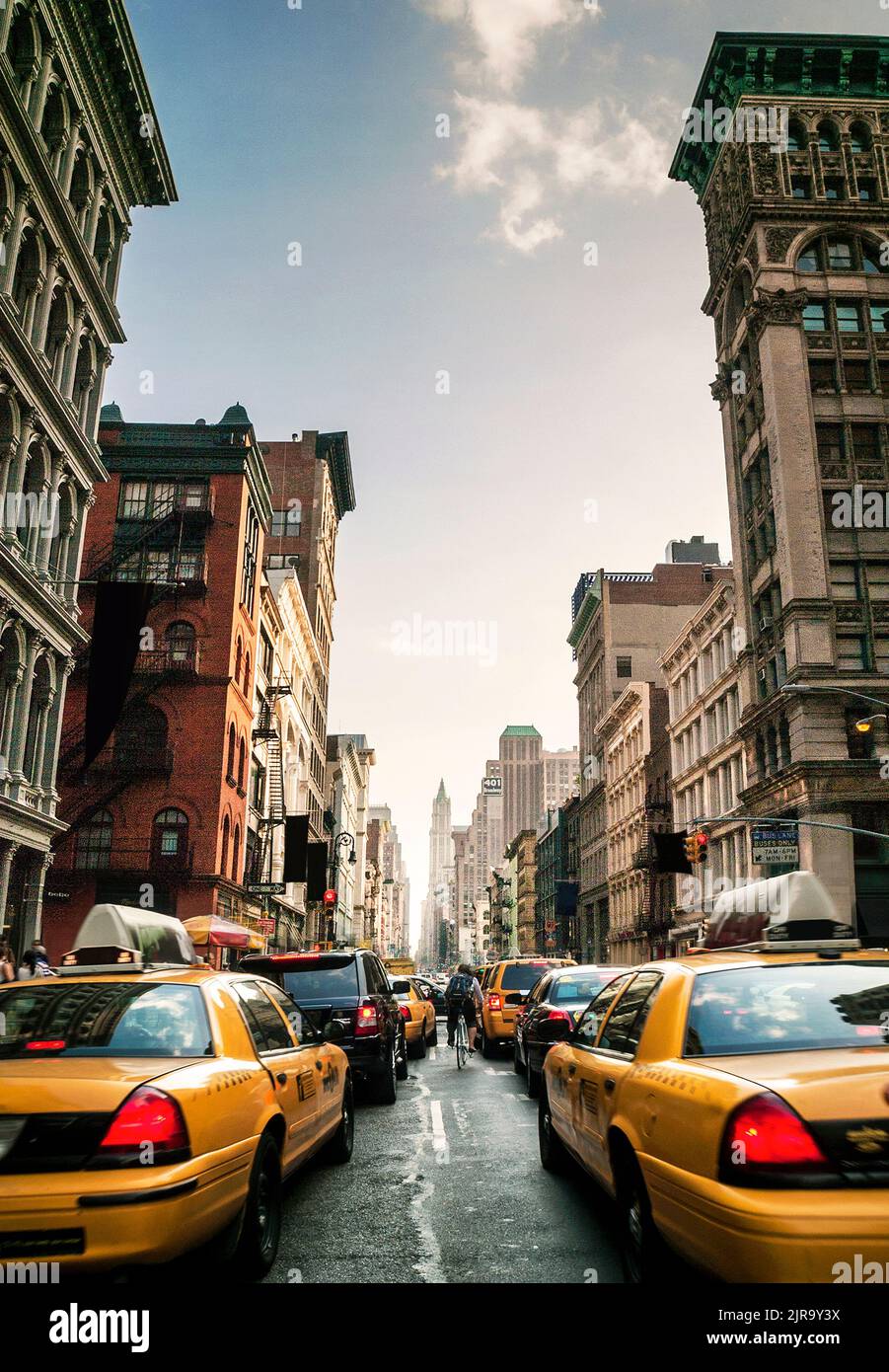 Traffic jam in Soho, New York City, Manhattan, USA Stock Photo