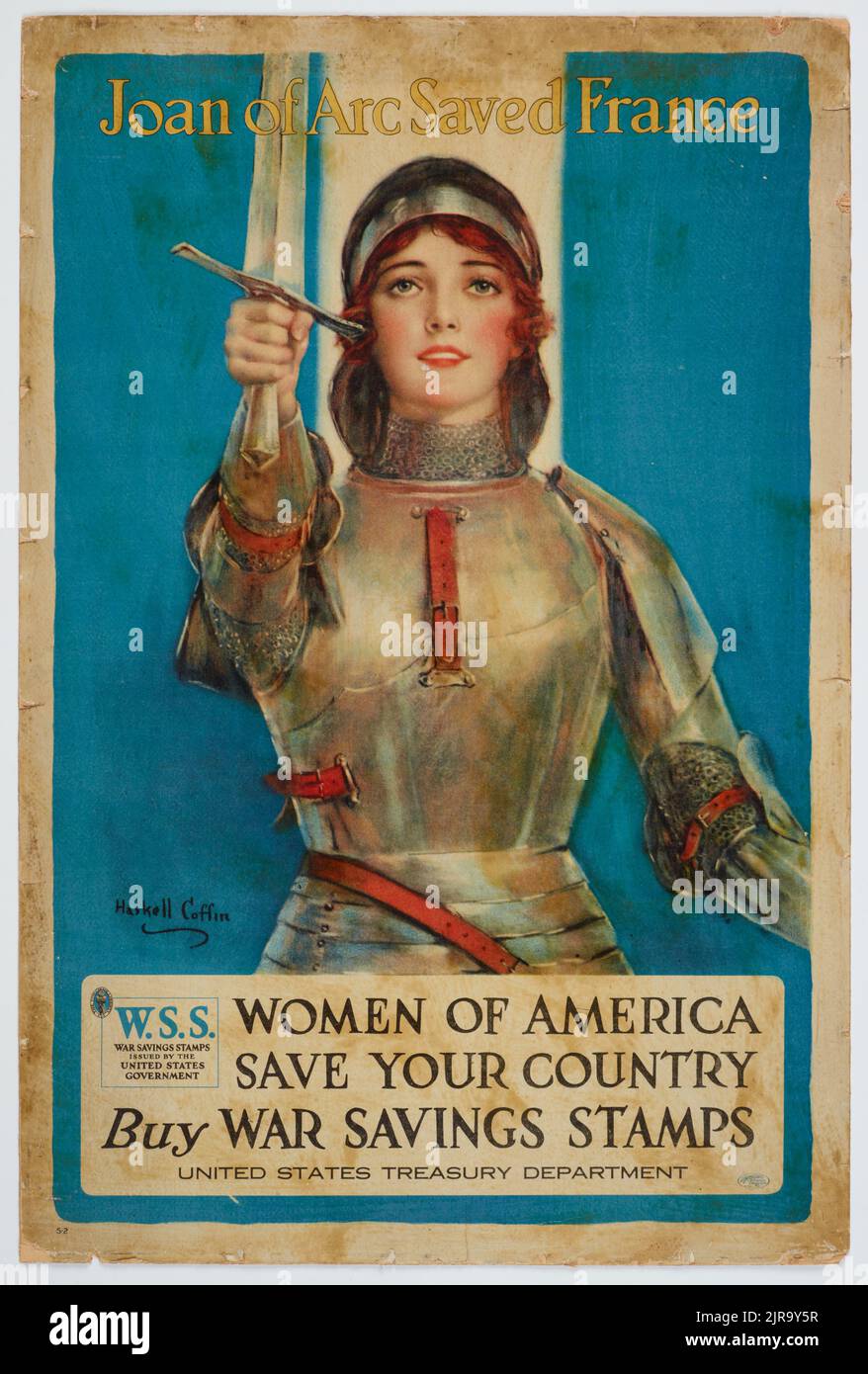 Poster, 'Joan of Arc Saved France', 1918, United States, by Haskell