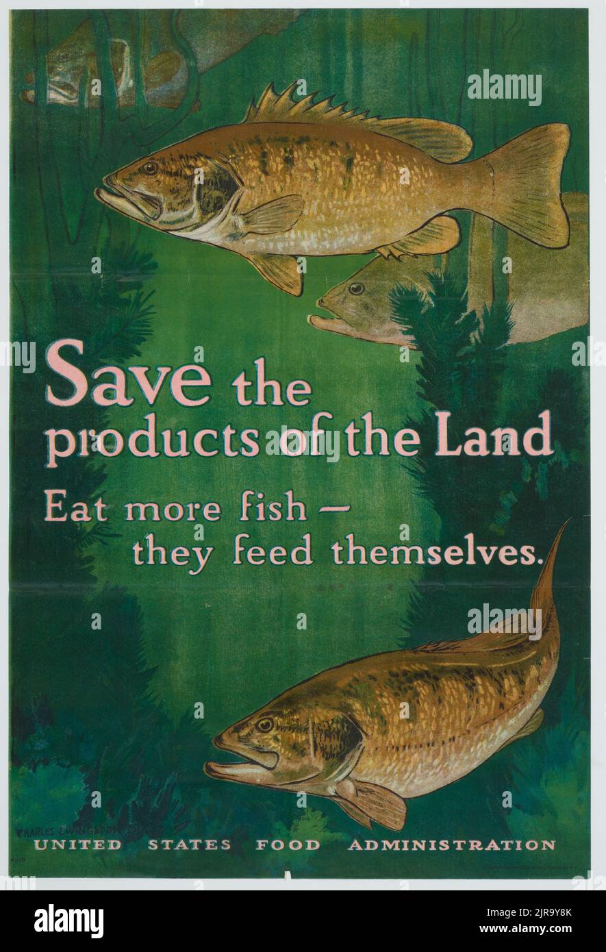 Poster, 'Save the products of the Land', 1918, United States, by