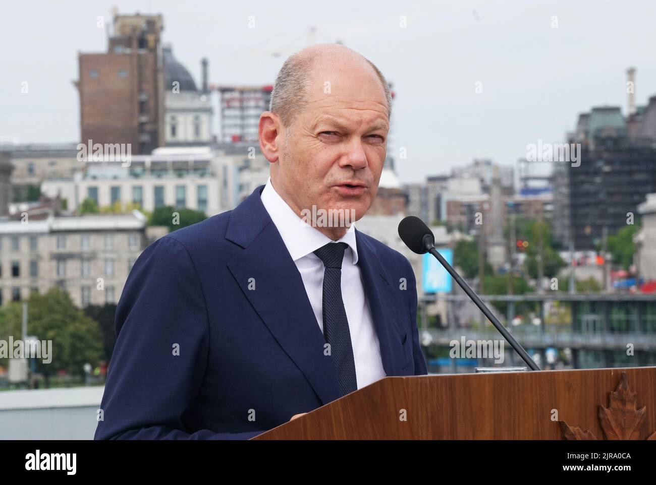 Montreal,Quebec,Canada,August 22,2022.Official state visit of German Chancellor Olaf Schotz in Canada.Mario Beauregard/Alamy News Stock Photo