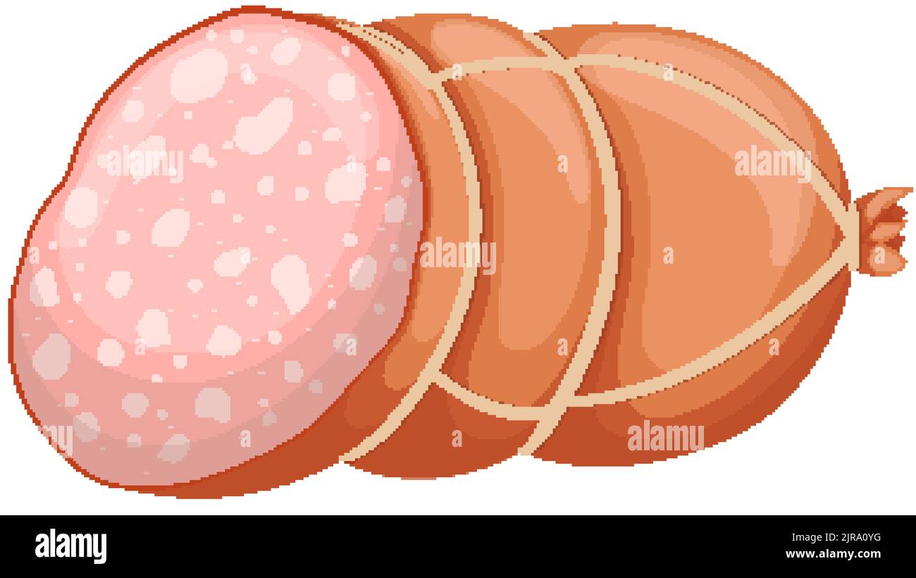 mortadella salami cartoon vector illustration Stock Vector Image & Art