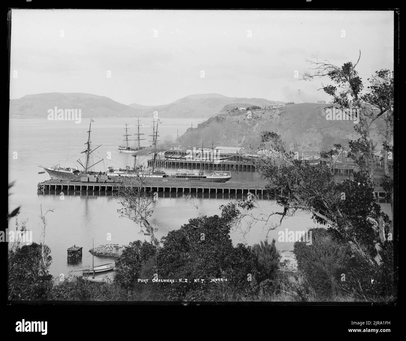 Port Chalmers, circa 1910, Dunedin, by John Morris Stock Photo Alamy