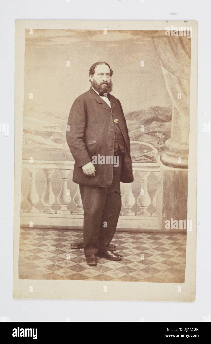 Man, 1880s, Dunedin, by London Portrait Rooms (Dunedin). Stock Photo
