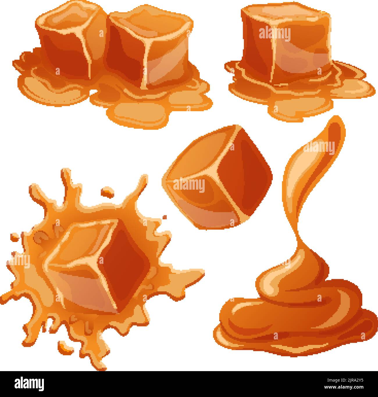 caramel candy set cartoon vector illustration Stock Vector Image & Art