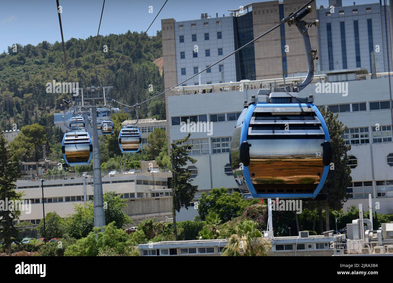 The new Rachbalit cable car system in Haifa, Israel Stock Photo Alamy