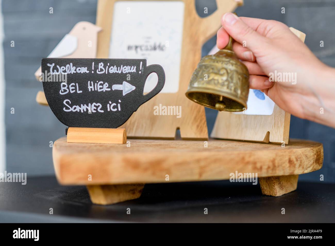 Bell hand sign hi-res stock photography and images - Alamy