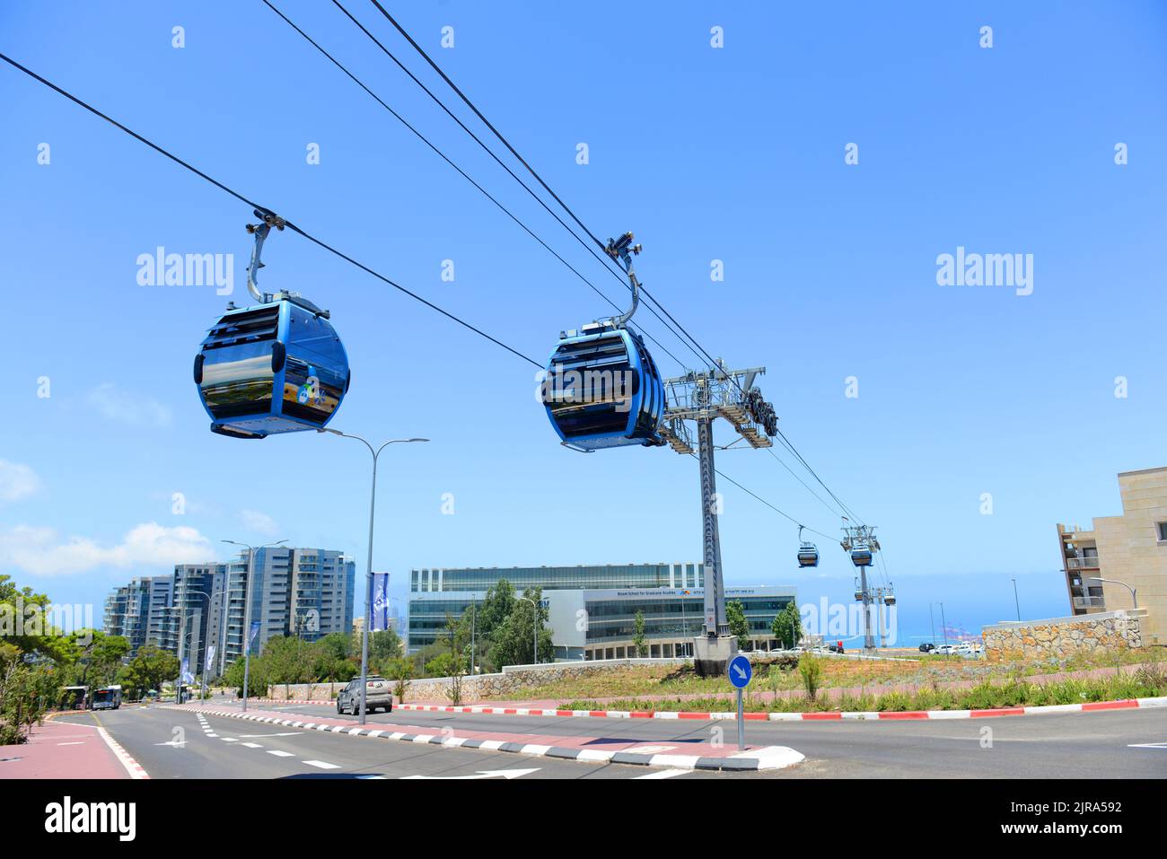 The new Rachbalit cable car system in Haifa, Israel Stock Photo Alamy
