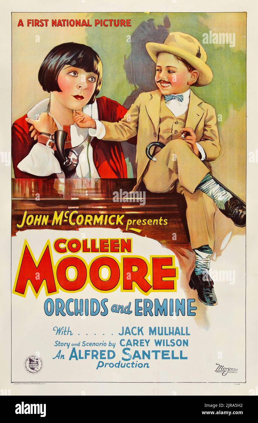 Colleen Moore - Orchids and Ermine (First National, 1927) vintage film poster Stock Photo