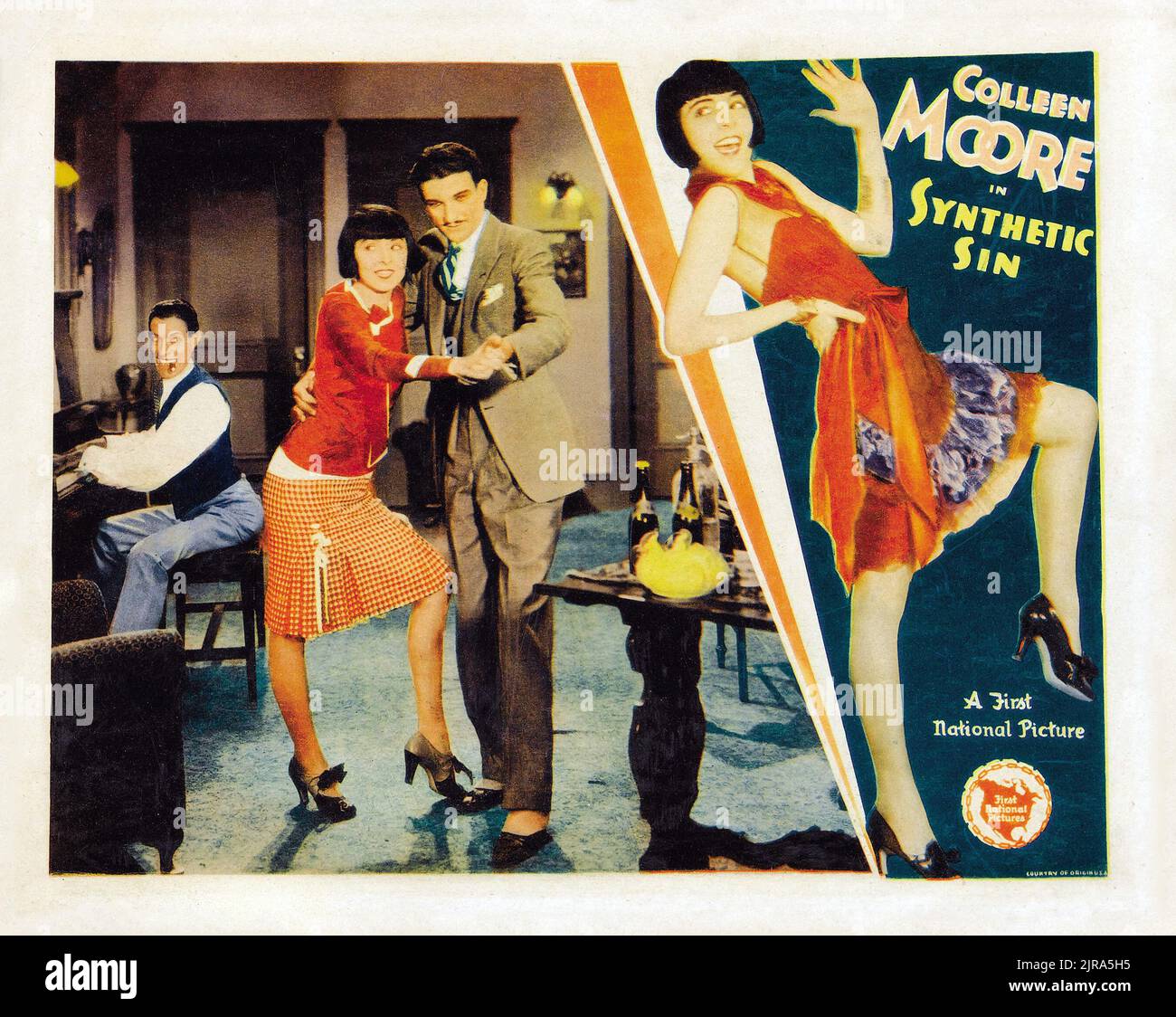 Colleen Moore - Synthetic Sin (First National, 1929) lobby card. Vintage film advertisement. Stock Photo