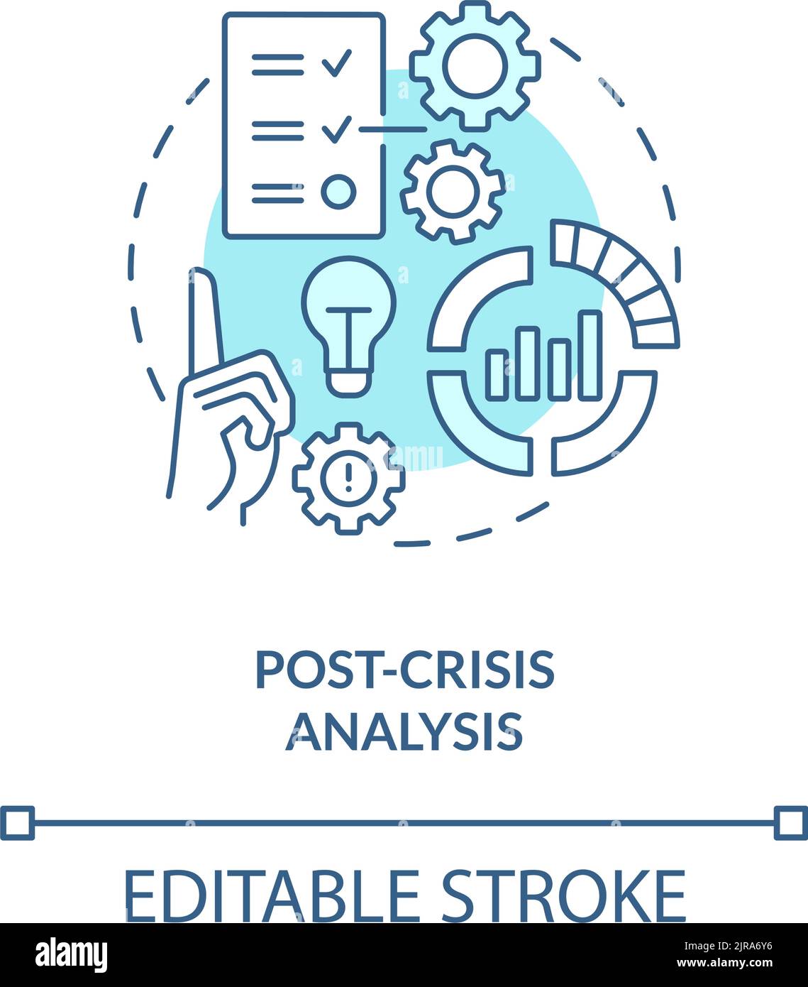 Post crisis analysis turquoise concept icon Stock Vector Image & Art ...