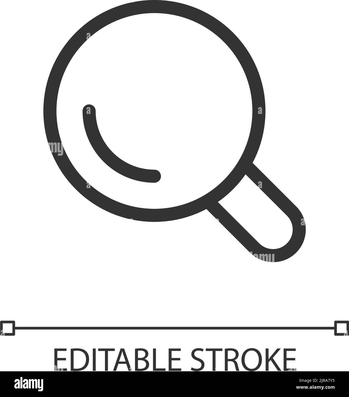 On-site search pixel perfect linear ui icon Stock Vector